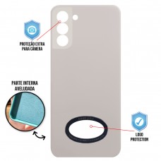Capa para Samsung Galaxy S21 - Case Silicone Safe Glass Taupe